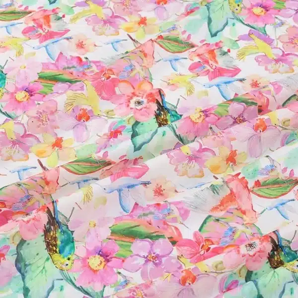 Lightweight cotton voile fabric used for summer dresses