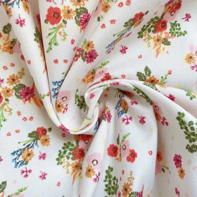 Vibrant custom printed dull poly pongee fabric using digital sublimation printing