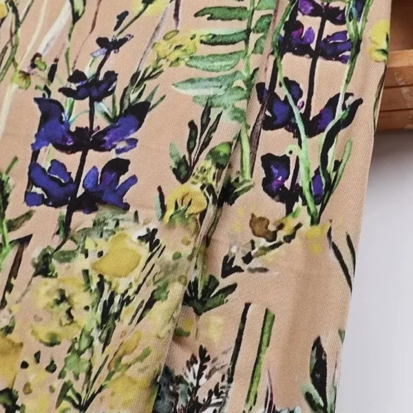 Digital textile printing on rayon satin fabric