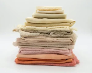 Double gauze fabric soft breathable cotton textile close up