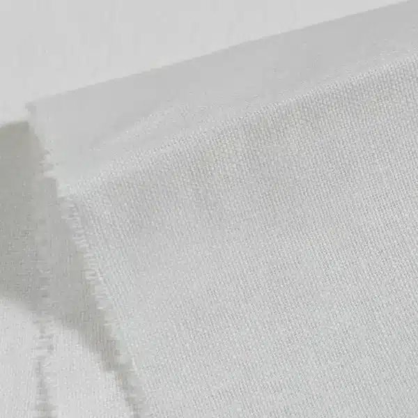 Close-up texture of Linen Cotton Fabric showing natural slubs and cotton softness