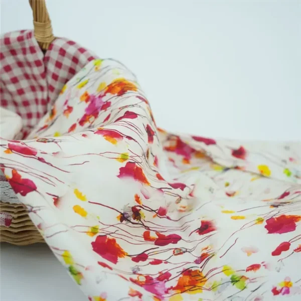 Custom printed Tencel Satin Fabric for boutique projects