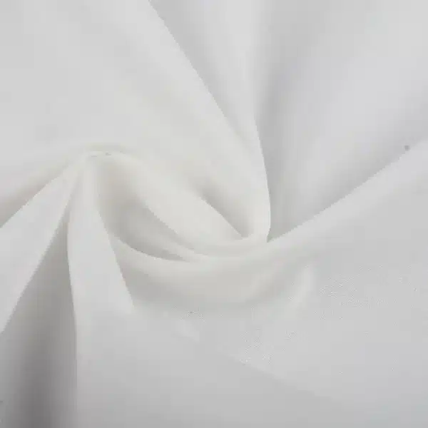 White cotton voile fabric with soft flowing drape