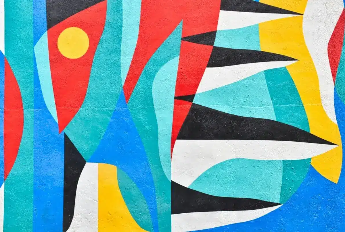 Abstract fabric with modern artistic patterns for custom textile design