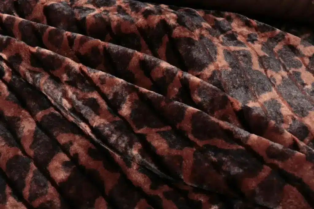 Printed velvet fabric with custom patterns for luxury home decoration