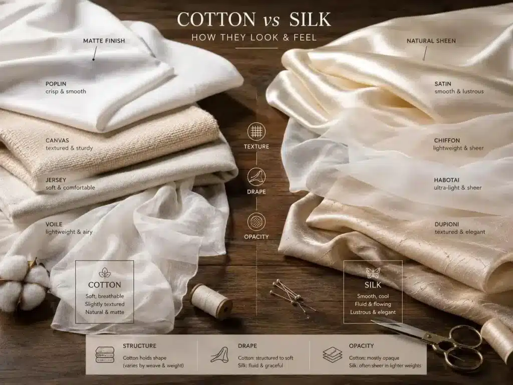 Silk satin and cotton fabrics for scarf print customization
