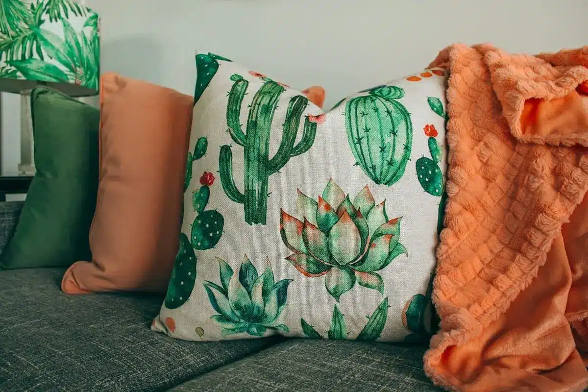 Custom fabric printing for home decor with printed curtains cushions and interior textiles