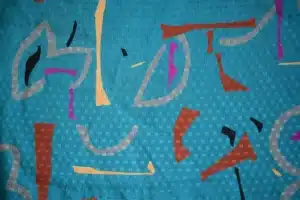 Custom printed polyester fabric with colorful digital textile patterns