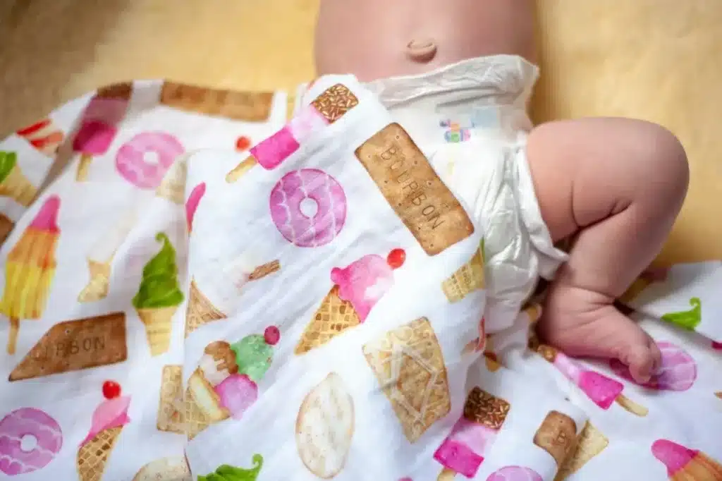 Printed baby fabric applications including blankets clothing and nursery textiles