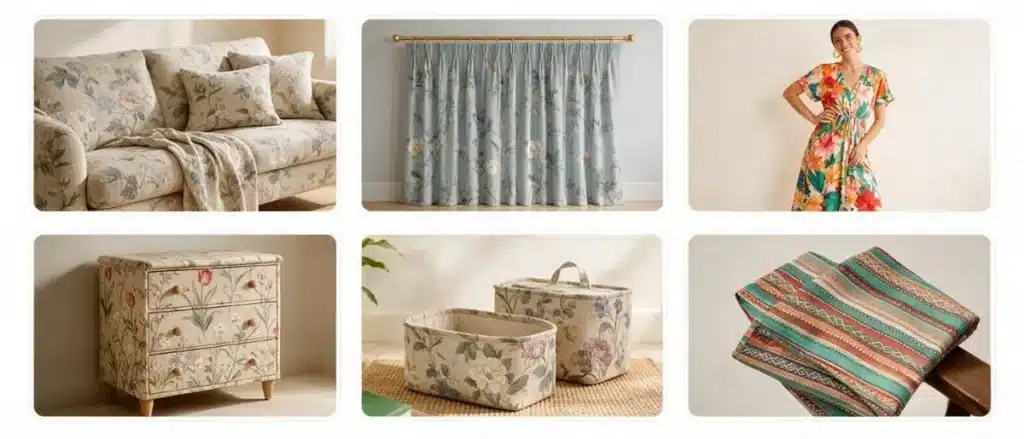 Printed fabric applications for fashion baby products home decor bags quilting and crafts
