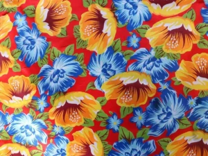 Custom printed rayon fabric with floral patterns for dresses scarves and lightweight fashion apparel