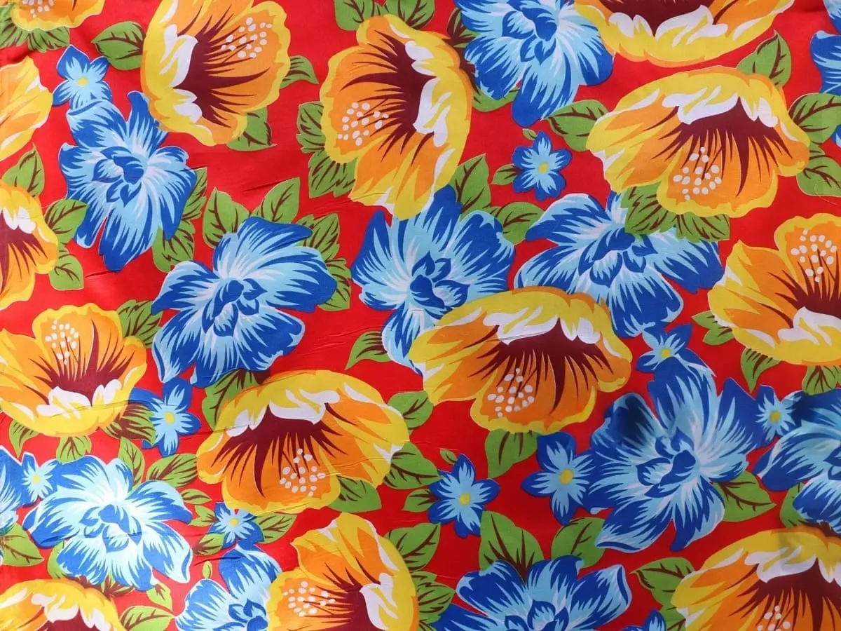 Custom printed rayon fabric with floral patterns for dresses scarves and lightweight fashion apparel
