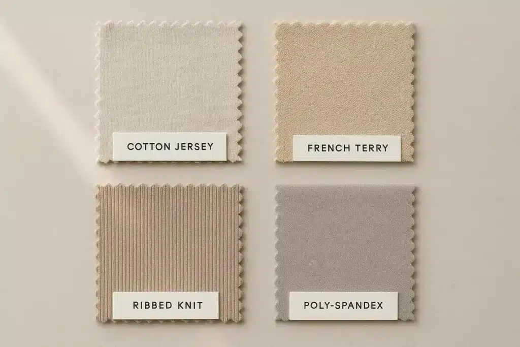 Comparison of cotton polyester canvas linen and jersey fabrics for custom camouflage printing
