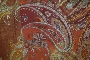 Custom paisley fabric printing featuring colorful paisley pattern designs on textiles