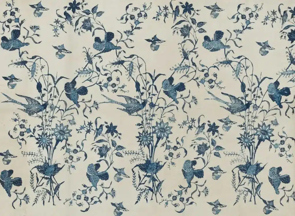 Types of vintage fabric patterns including floral botanical paisley geometric plaid and retro designs